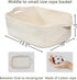 Woven Cotton Rope Storage Basket with Handles for Organizing Pet Toys, Decorative Rectangle Baby Nursery Gift Basket