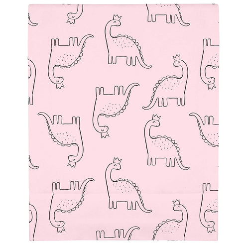 Carter's Soft Pink Dinosaur Princess Fitted Crib Sheet
