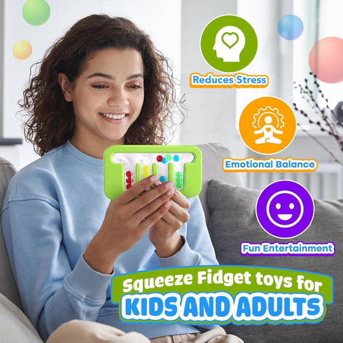 Squishy Sensory Fidget Toys for Kids: Quiet Fidgets for Toddlers Children Autism Calming, Stress for Classroom Office