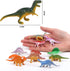 FINGOOO 39 Piece Mini Dinosaur Figures, Assorted Vinyl Plastic Dinosaur Toys for Easter Gifts, Dino Party Cake Toppers
