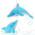 MorisMos 55" Giant Blue Dolphin Stuffed Animal Plush Toy - Soft Marine Gifts for Kids