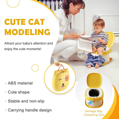 YZNlife Travel Potty for Toddler,Foldable and Portable Toilet for Kids, Apply to Seat Emergency Toilet for Car