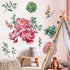 Amaonm Removable 3D Pink Red Peony Flowers Wall Decal - DIY Peel and Stick Art Decor for Kids Bedroom
