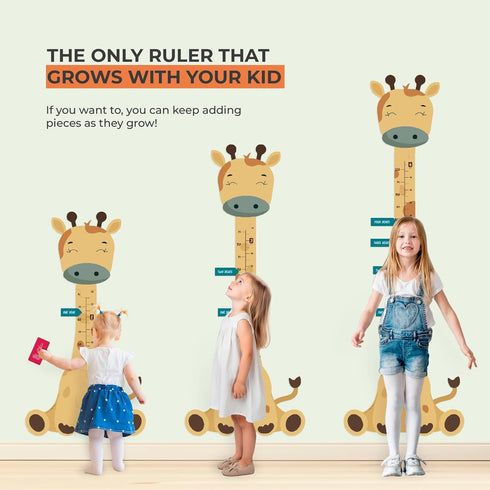 4ft Wooden Growth Chart for Kids Wall Height Chart for Children, Easy Install No Tools Needed, Track Height Up