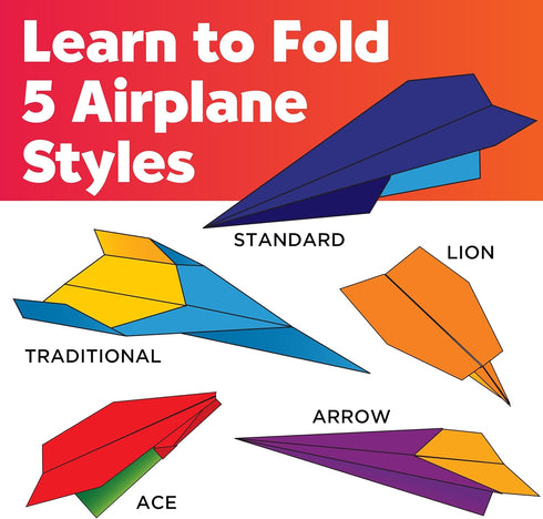 80 6+) Creativity for Kids Stunt Squadron Fold & Launch Paper Airplanes: Create Paper Airplanes, STEM Science Kit