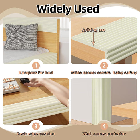 KAIYUER 13.12 Tape,White,3.15 Inch Baby Corner Guards FT-Ultra Soft Sponge Edge & Corner Protectors,Desk Edge