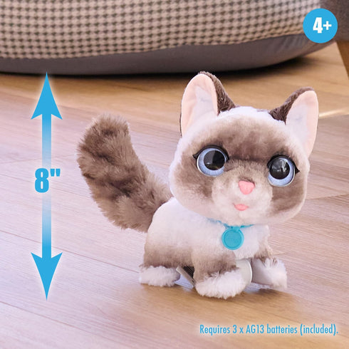 furReal Wagalots Kitty - Small Interactive Plush Faux Fur Kids Toys for Ages 4 Up by Just Play