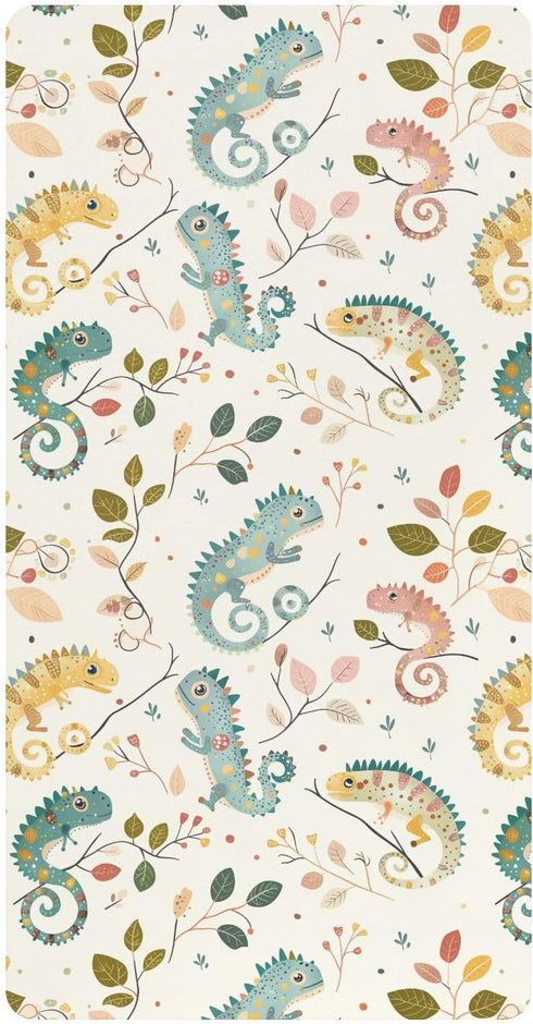 miaozhen Cotton Crib Sheets for Baby Boys Girls Comfy Breathable Off White Playful