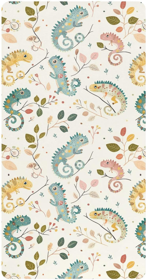miaozhen Cotton Crib Sheets for Baby Boys Girls Comfy Breathable Off White Playful