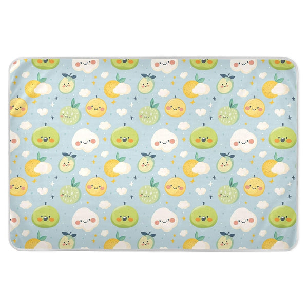 siphylline Cartoon Cute Fruits Cloud Blue Extra Large Resuable Changing Pad Covers Water