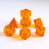 Crystal Orange Glass Dice Set, 7 Pcs with Box for Dungeon and Dragon Games, Orange