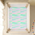 miaozhen 1 Pack 52x28 Cotton Baby Crib Sheets Soft Stretchy Childish Star Green Peach Gradient Toddler Mattress Sheet