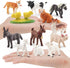 ONEST 30 Pieces Mini Farm Animal Figurines Playset, Hand Painted Tiny Realistic Plastic Puppy Figures for Kids
