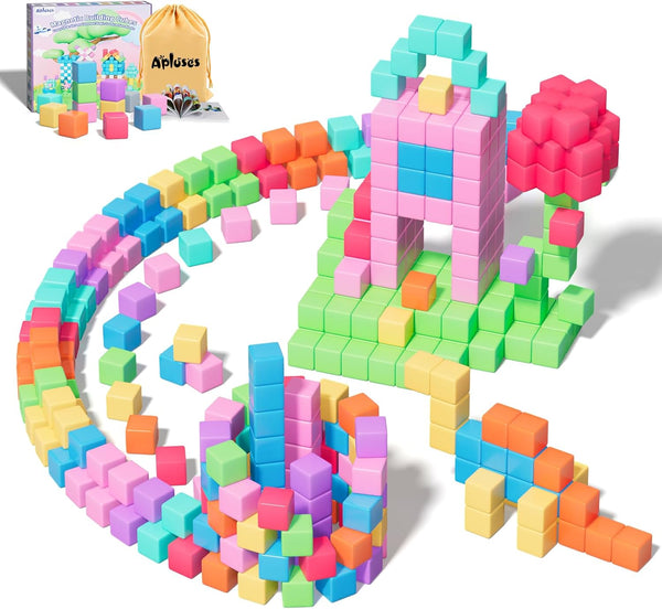 100pcs Magnetic Blocks, Magnetic Cubes for Kids Ages 3-8, STEM Educational Building