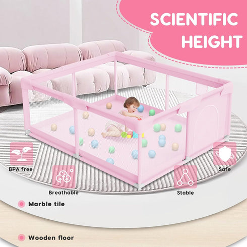 besuhot 50" 50" Baby Playpen for Toddler, Playpen for Babies Baby Fence Playards, Kids Safety Play Pen Area for Indoor