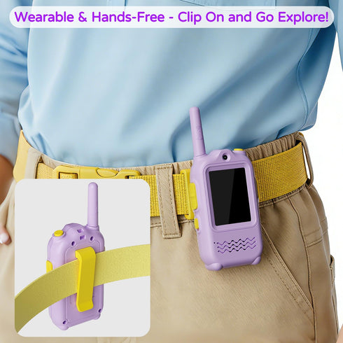 ILIHOME 2 Pack 3-12 Video Walkie Talkies for Kids, Kids Walkie Talkies Video Intercom for Age Year Old Boys Girls