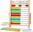Wooden Abacus for Kids Math - Educational Counting Toy with Sticks and Number Alphabet Cards