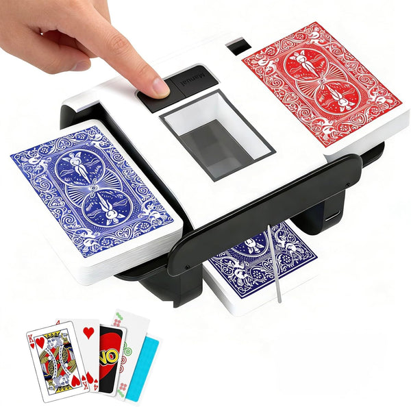 Gelabur Automatic Card Shuffler, Rechargeable Card shuffler Machine for 1-2 Decks, Low