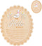 Penitue Baby Girl Announcement Sign, 15cm/5.91in Double-Sided Wooden Hello World Newborn Sign Welcome