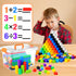 Jenaai 500 Pcs Math Learning Linking Cube, Colorful Counting Blocks with Storage Container for Educational Use