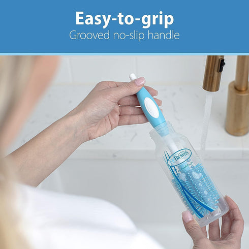 Dr. Brown's Blue Baby Bottle Drying Rack with Cleaning Brush