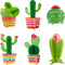 Gejoy 6 Pieces Cactus Party Decorations, Honeycomb Table Centerpieces Paper Cutouts for Fiesta Birthday Baby Shower