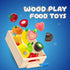 Set Set Wooden Play Food for Toddlers Toys Pretend Play Kitchen Accessories Fruit Cutting for Kids Gift for Boys Girls