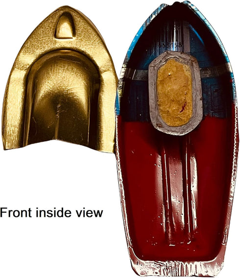 Kriwin Pack 3, Metal Tin Hand Painted Fun Steam Powered Toy Boat Nav Pop Put Putt Candle Powered Fuel Flame