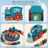 Set 3 4 5 6 7 8 Domino Train Toy for Kids, Automatic Dominoes Blocks Building and Stacking Toys Creative Kids Games