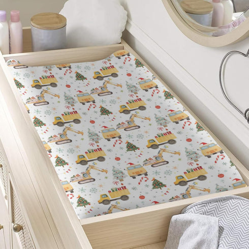 KuphiL10C Girls-16x32 Watercolor Christmas Theme Transportation Car Construction Truck Winter Holiday Pattern Baby