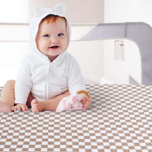 70% 30% 26in 38in LifeTree Crib Sheets for Baby Unisex - Muslin Fitted Crib Sheets Toddler Bed Sheet, Viscose from