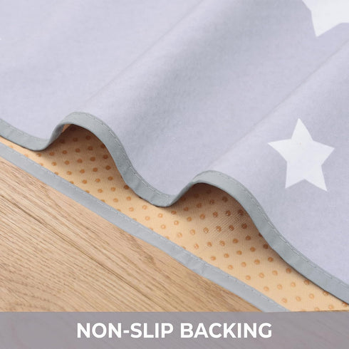 WOMUMON 51") Splat Mat for Under High Chair/Arts/Crafts, Washable Baby Spill Mat Waterproof Anti-Slip Floor Splash Mat