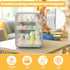 Countertop XANGNIER Baby Bottle Organizer,Clear Baby Bottle Storage Organizer for and Cabinet,with Drying Rack