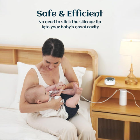 9 X-Bosak Electric Baby Nasal Aspirator - Hospital Grade Mucus Remover with Suction Levels, USB-C Rechargeable, Night