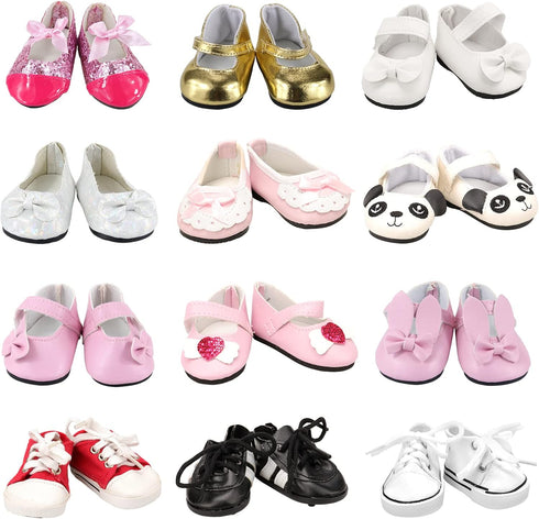18 inch 5 Sets 2 18 Inch BARWA Doll Clothes and Accessories Clothes Dress Outfits with Pairs Shoes for Dolls