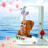 Nubee Sets 8+ Valentines Brown Bear Building Toys Compatible for Lego, Cute Swing Bears Building with Heart, Flowers, I