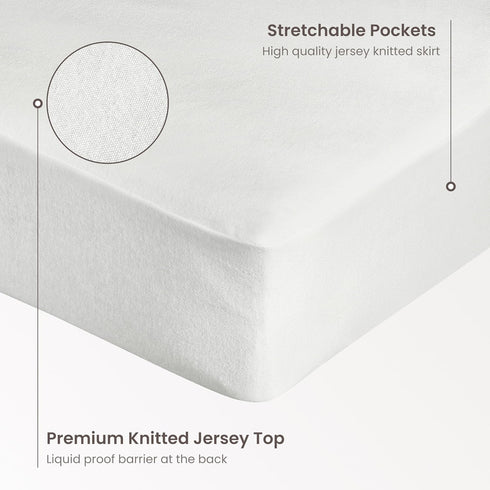 Muslin Fitted Sheet & Jersey Waterproof Mattress Protector | GOTS Certified Organic Cotton | Crib