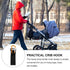 SWETRACE 2pcs Stroller Hooks Aluminum Alloy with Pu Strap, Anti-Slip Pram Clips for Diaper Bags and Grocery, Universal