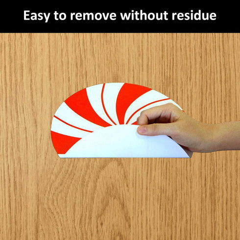 24 PCS Self-Adhesive Peppermint Floor Decals Stickers for Christmas, Valentine's Day Party Decorations