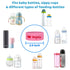 Gamanor 1-15 Personalized Baby Bottle Labels for Daycare School Custom Kids Water Bottle Name Bands Customized Engraved