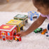 Melissa & Doug Nesting and Sorting Blocks - 6 Buildings, 6 Wooden Vehicles, FSC Certified