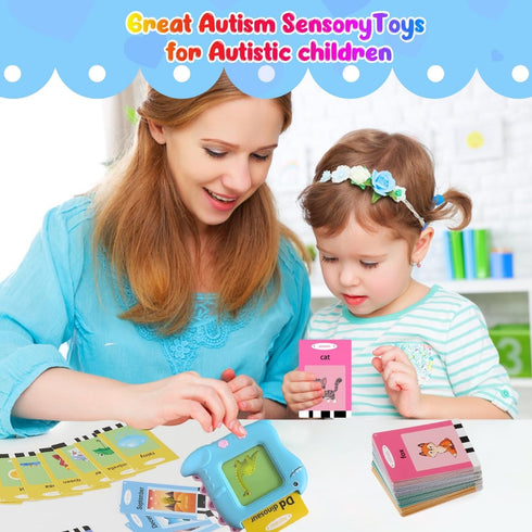 Pocket Speech Talking Flash Cards, 336 Sight Words for Toddlers, Montessori Audible Speech Buddy Learning Materials