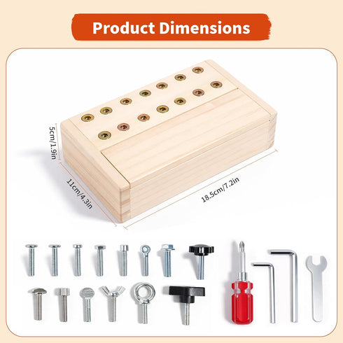 Set,Montessori 3 4 5 Set,Sensory INIFEIDALA Kids Tool Educational Toys for Year Old,Montessori Screwdriver Board
