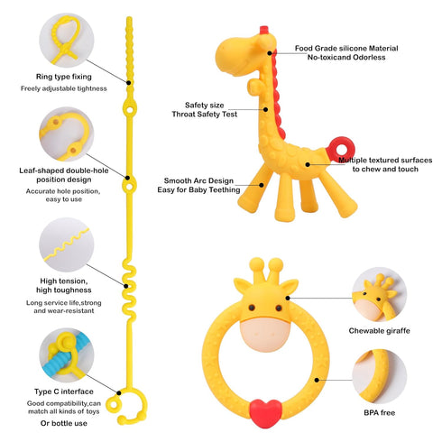 Wey 3-24 High Chair Suction Toys for Babies Months Baby Sensory Toys, Strong Suction Cup Montessori Toys, Teething Toys