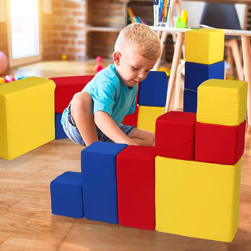 MODEREVE 7 Foam Blocks for Toddlers, Soft Building Blocks for Toddlers Colorful Stacking Blocks for Kids - Pieces
