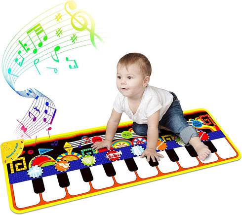 RenFox Baby Piano Mat with 25 Music Sounds, Kids Musical Playmat, Early