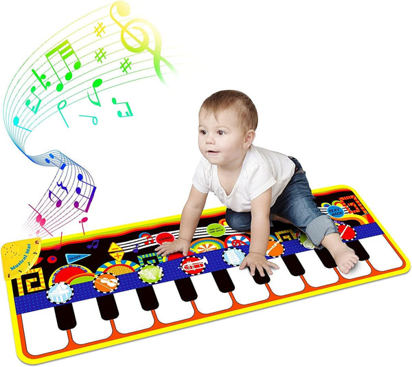 RenFox Baby Piano Mat with 25 Music Sounds, Kids Musical Playmat, Early