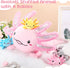 5 Set 24 Inch Mommy 4 Aoriher Pcs Axolotl Plush Axolotl Stuffed Animal with Cute Plush Babies in Belly Soft Cuddly