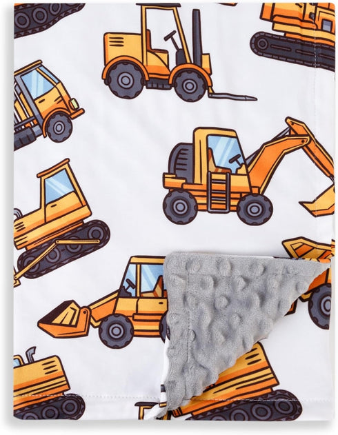 FIGEPO 30 40 Inch 1) New Born Baby Boy Double Layer Fuzzy Nursery Toddler Blanket - Soft Minky Daycare With Dotted