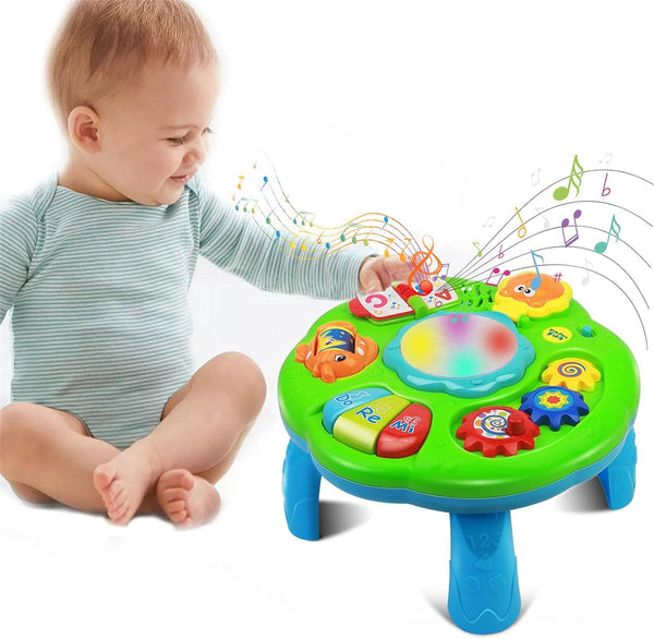 Baby Activity Table Center Toys for 6-12 Months, Musical Toys for Infant Toddler 0-18 Months, Boy Girl Toys 1-3 Years